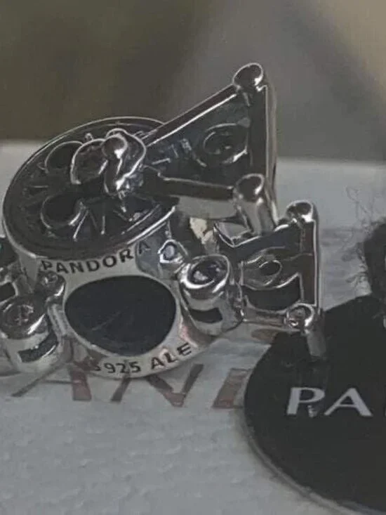 Authentic Disney Pandora Mickey Ferris Wheel Silver Charm 925 Ale - Picture 3 of 6